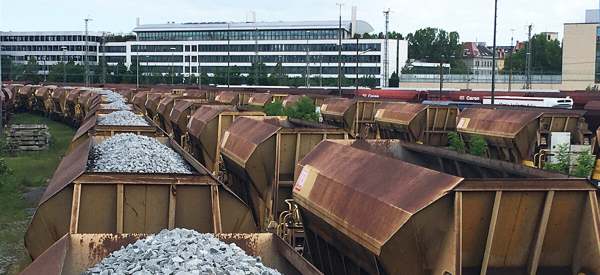 Gleisharfe - ehemalige Anlieferung mit der Bahn - Großmarkt München
